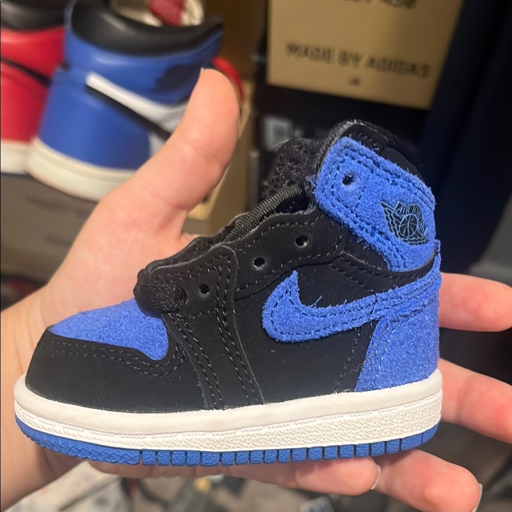 Nike Black and Blue Sneakers Premium Leather High-Top